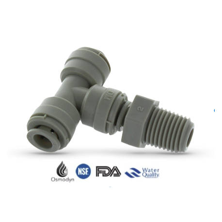 Té orientable raccord 1/4 1/4 NTPF - pivotant 360° avec 2 sorties_0