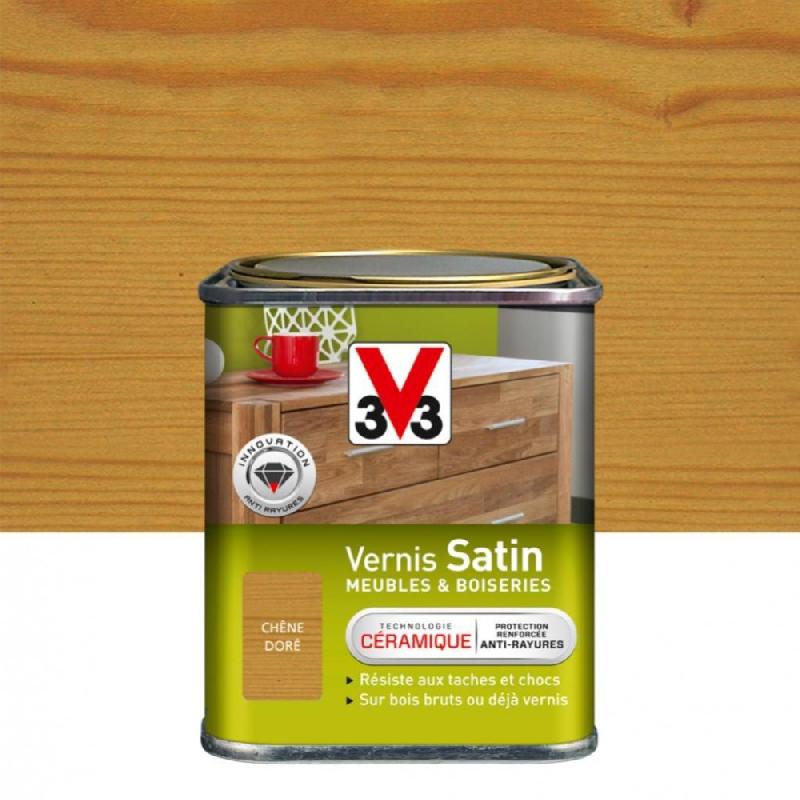 Vernis meuble et objet V33 - Chêne doré satiné - 0.25L_0