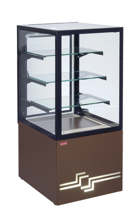 Vitrine réfrigérée de présentation - pâtisserie - +4°C/+8°C - éclairage LED - 3 étagères en verre_0