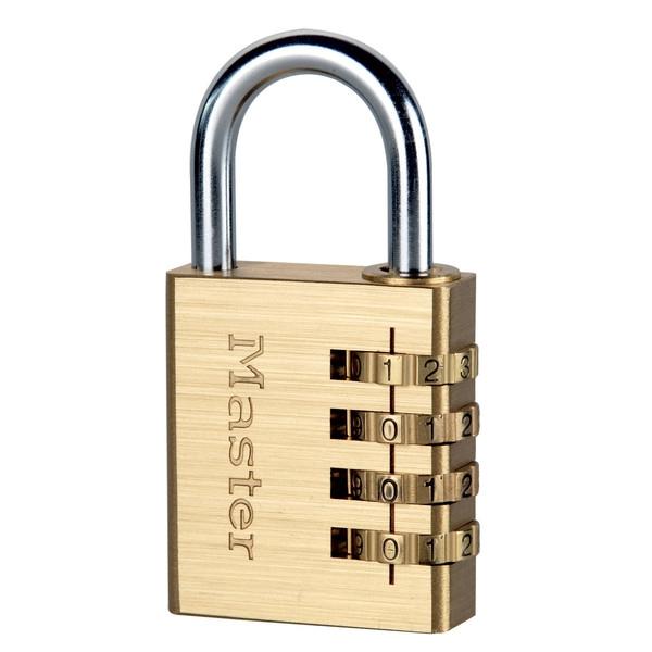 Cadenas à combinaison Master Lock 604EURD - Aluminium - Finition laiton - Corps 40 mm_0