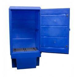 Armoire de rétention métallique - 1 fût 220L debout - PE bleu - Capacité 225L_0