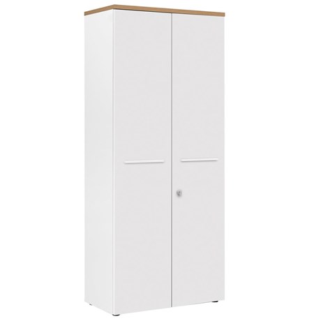 ARMOIRE HAUTE DE BUREAU 2 PORTES YES! MERISIER