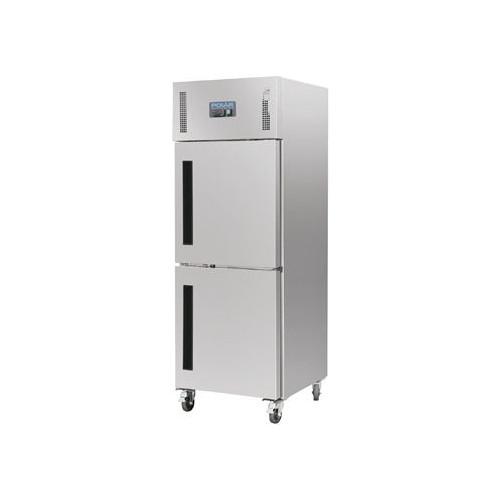 ARMOIRE RÉFRIGÉRÉE POSITIVE INOX GN 2/1 - 2 PORTILLONS 600 L POLAR