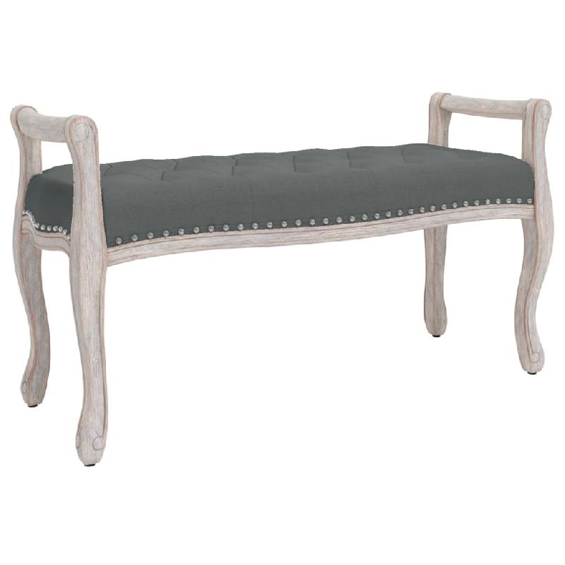 BANC BANQUETTE 110 X 45 X 60 CM TISSU GRIS FONCÉ 02_0010658_0