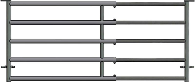 Barrières de stabulation télescopiques 5 tubes - CK-Industries - robustes et adaptables avec embouts personnalisés_0