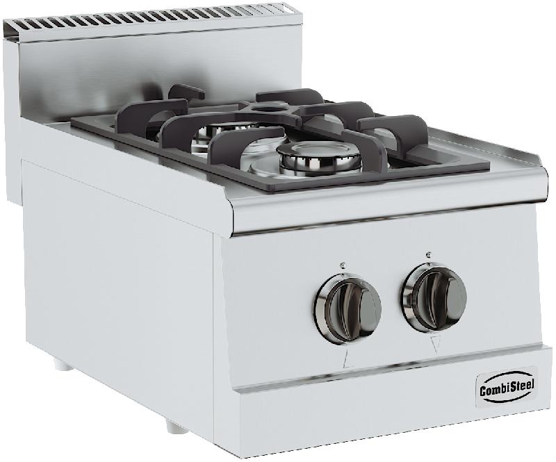 Cuisinière à gaz 2 br. Base 600 COMBISTEEL 7178.0005_0