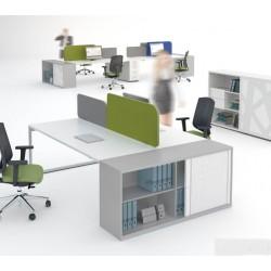 Bureau droit bench Ogi Q avec meuble de rangement - MDD_0