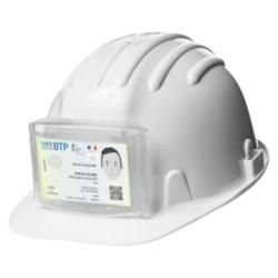 Coverguard - Porte badge pour casques de chantier (Pack de 10) Blanc Taille Unique - blanc 3375555603103_0