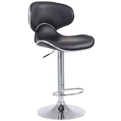 Décoshop26 - Tabouret de bar chaise de bar hauteur réglable avec repose pieds en synthétique noir et métal 10_0000077 - noir 3000882069604_0