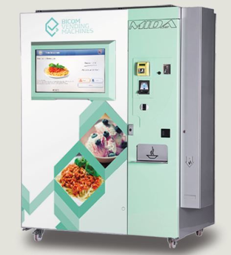 Distributeur automatique de plats pré-cuits, frais ou surgelés, avec couverts jetables - Contenance jusqu'à 88 plats_0