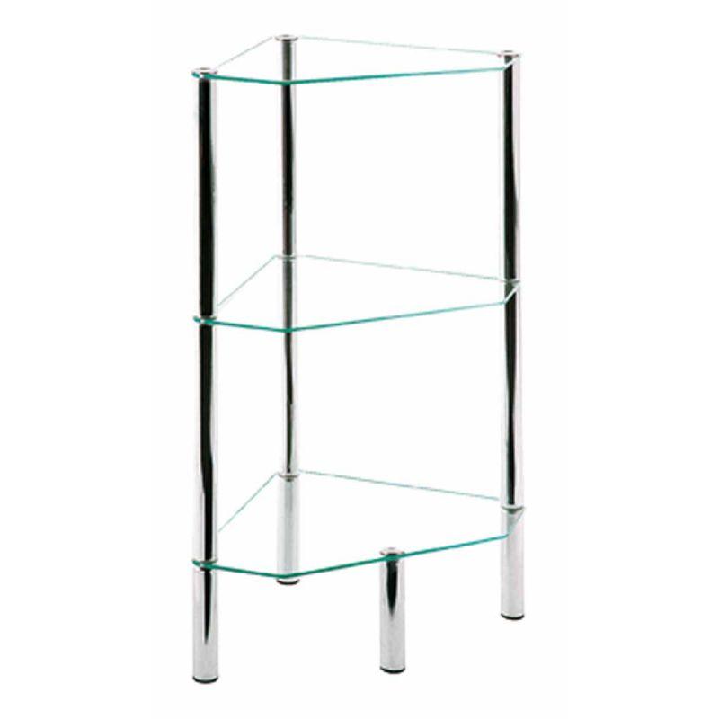 ÉTAGÈRE D'ANGLE EN VERRE ELIOT 77CM TRANSPARENT - PARIS PRIX_0