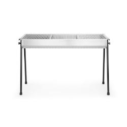 Hendi Barbecue au charbon de bois avec bac de récupération des cendres, y compris 3 grilles de 345 x 345 mm chacune, LH 1145 x 380 x 770 mm - inox 1_0