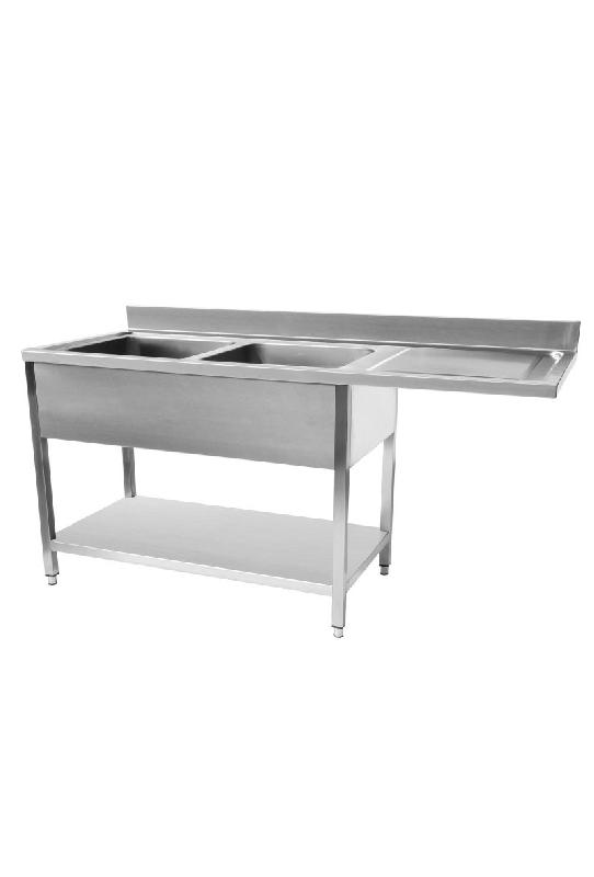 Plonge evier lave vaisselle avec sous tablette 1600 x 600 x 950 mm - STSD166R_0