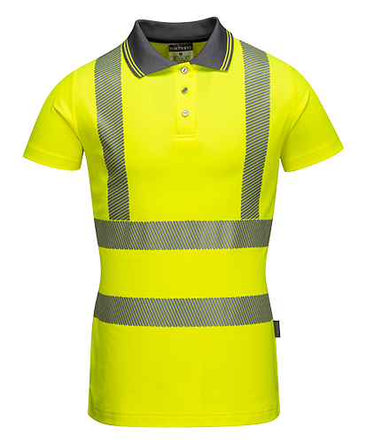 Polo réfléchissant femme - jaune - modèle LW72 - taille XL - certifié CE - conforme EN ISO 20471_0