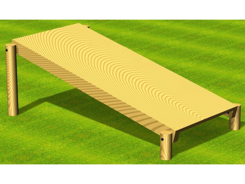 PS33-Tremplin - Parcours de santé - Extébois - Hauteur chute libre maxi 1,20 m - Dimensions 2,17 x 1,22 m_0