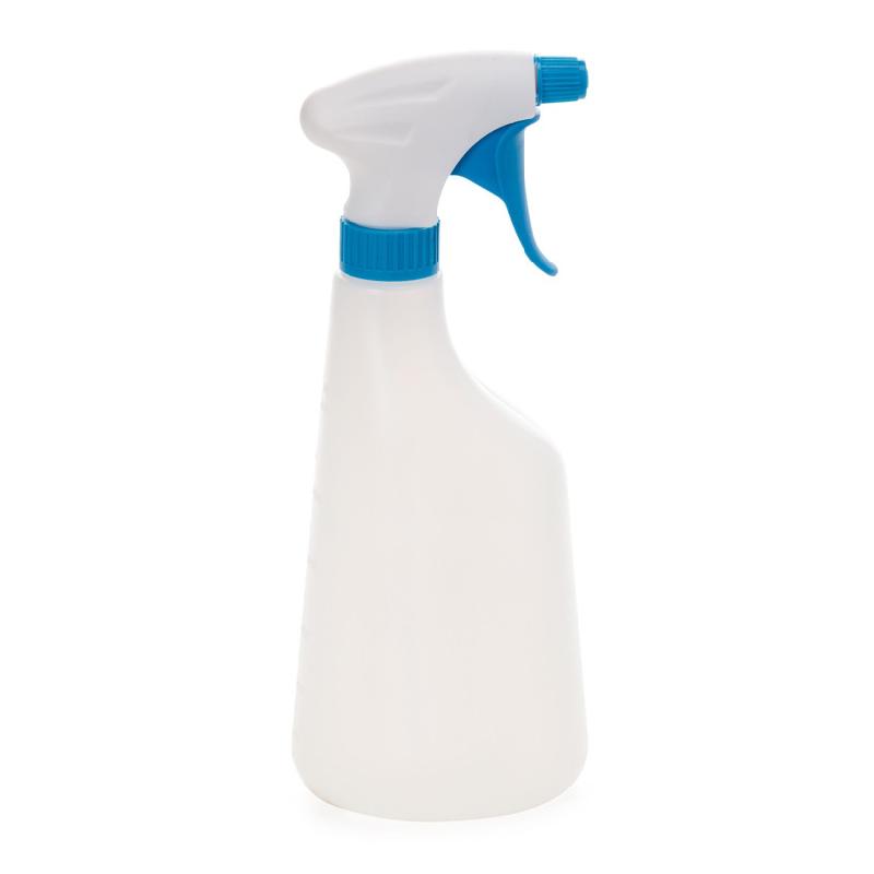 Pulvérisateur 1.3 ml PE blanc/bleu (Ø28/400) + flacon 630 ml naturel gradué_0