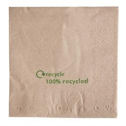 Sans Marque Serviettes double épaisseur en papier recyclé 330 mm - Carton de 2000 - GH031_0