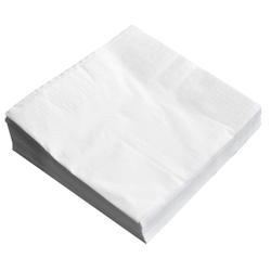 Serviettes Blanche Jetable en Papier - 25 x 25cm - par 50 - blanc papier 3760394090519_0