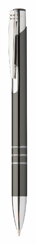 Stylo à bille en aluminium - encre noire - couleur gris - poids 14g_0