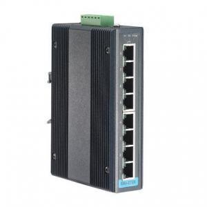 Switch industriel non managé 8 ports GbE -40 ~ 75°C - EKI Advantech - alimentation redondante +12 ~ 48 VDC - boîtier métallique compact IP30_0