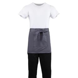 Tablier Serveur Court Whites Gris Anthracite - Whites Chefs Clothing - gris 0698142122553_0