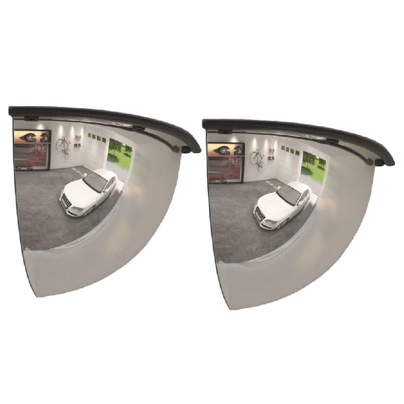Vidaxl miroirs de circulation en quart de dôme 2 pcs ø30 cm acrylique 153085_0