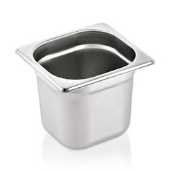 Bacs GN 1/9 en Acier Chrome 2,4 L H 150 mm Was Germany - acier 9016 150_0