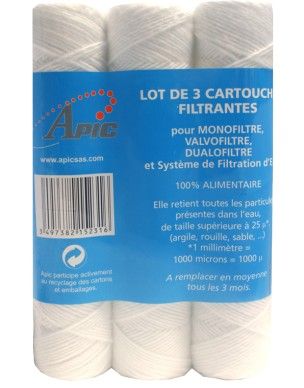 215231 - Cartouches filtrantes d'eau bobinées Emporium - Lot de 3 - Filtration 25 microns_0