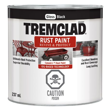 27026x125 - Peinture antirouille Rona Tremclad - Noir lustré - Format 237 ml_0