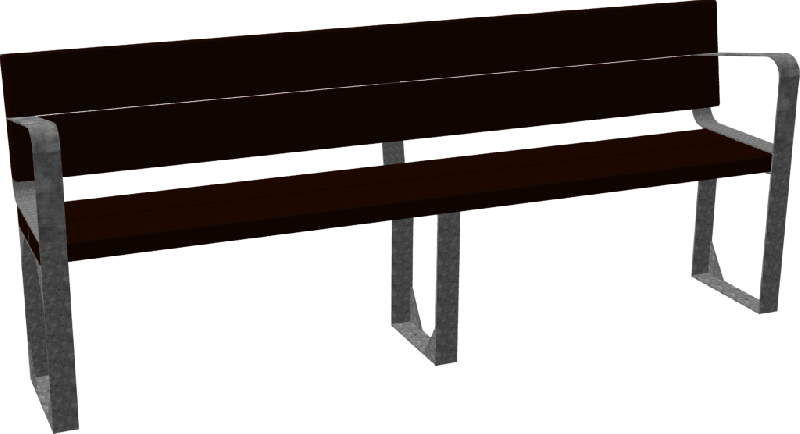 Banc D'ho avec accoudoirs (2m) - Espace Renard fabricant et installateur - Réf : : DH09_0