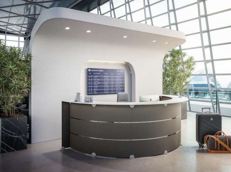 Banque  d'accueil moderne et fonctionnelle  pour un espace professionnel accueillant_1