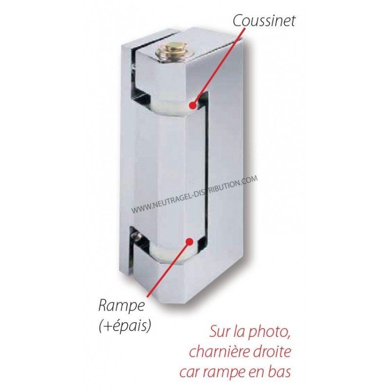 Charnière 362 gauche à rampe émaillée - pour portes de 48 à 79 mm avec fixation invisible_0