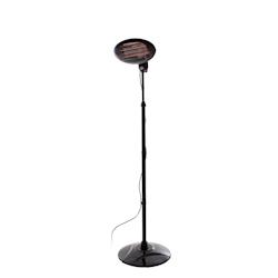 Chauffage de terrasse Sunred Elektra Quartz - Aluminium - Cuivre - Longueur 52 cm - Hauteur 180–214 cm - sur pied - noir - 2000 Watts - noir acier S_0