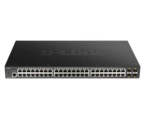D-Link DGS-1250-52XMP Géré L3 Connexion Ethernet, supportant l'alimentation via ce port (PoE) Noir_0