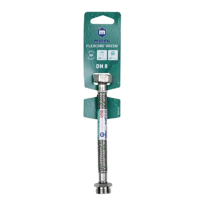Flexible métallique de raccordement 15 cm - Mâle/Femelle 15 x 21 - Polyéthylène - Garantie 10 ans - DN8 Inox_0