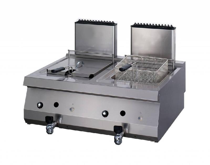 Heavy Duty friteuse 2 x 12 L prof. 70 cm gaz Maxima 09395003_0