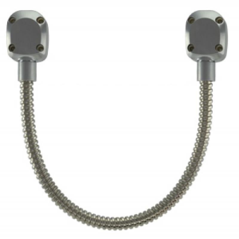 Passage de câble en applique ø ext 12 int 9,5 mm en acier zingué longueur 400 mm, pose en extérieur_0