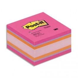 POST-IT BLOC CUBE PLAISIR INTENSE 7,6 X 7,6 CM 450 FEUILLES.