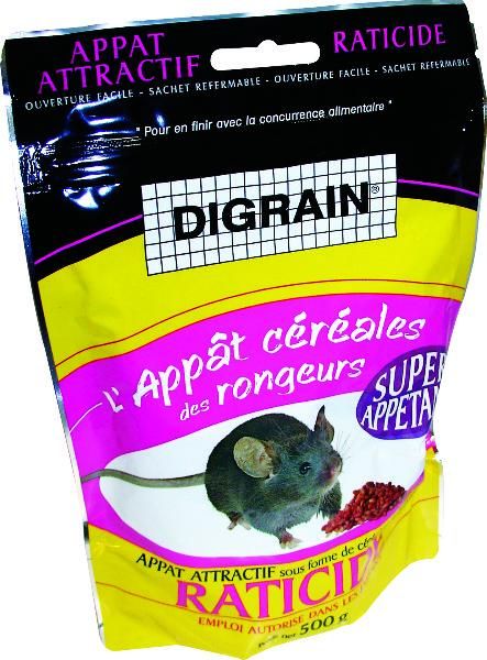 RATICIDE DIGRAIN SACHET DE 500GRS