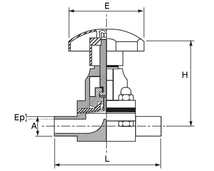 Robinet à membrane SMS à souder - EPDM - inox 316L - Ra 0,4µm - PMS 10 bars pour l'agro-alimentaire_0