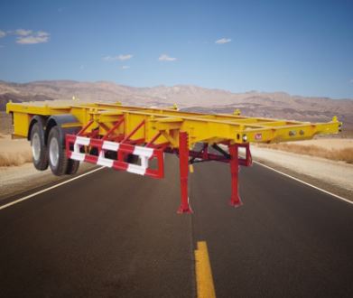 Semi-remorque squelette à 2 essieux de 20 pieds - Sunsky Brand - Porte-conteneur, 40 tonnes, acier Q345B_0