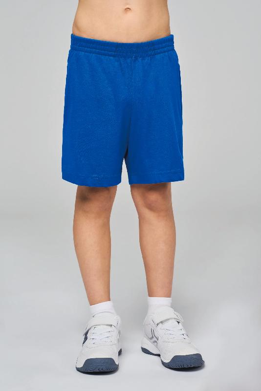 Short jersey sport enfant - Réf : PA153 - 100% coton - Marque PROACT - Confortable et extensible_0