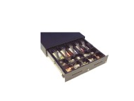Tiroir caisse Cash Bases Slimline Euro Plus - robuste avec glissières à roulement à billes, 5 billets, 10 pièces, 2 fentes chèque_0