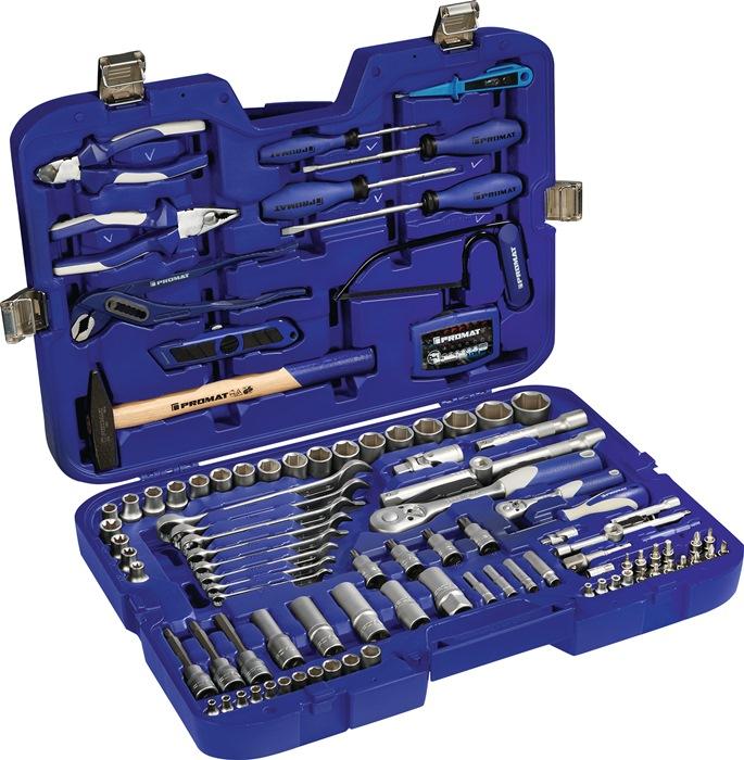 Valise de douilles/d'outillage à  main S4000820230 131 pièces avec clés mixtes SW 4-32 + 8-19 mm PROMAT_0