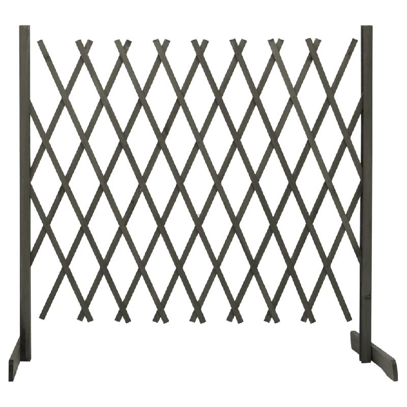 Vidaxl clôture en treillis de jardin gris 180x100 cm bois de sapin 314829_0