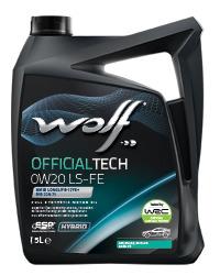 WOLF - HUILE MOTEUR OFFICIAL TECH 0W20 LS-FE - 5L - 8339479_0