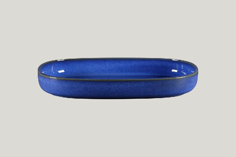 PLAT CREUX OVALE BLEU PORCELAINE 33,2 CM RAKSTONE EASE