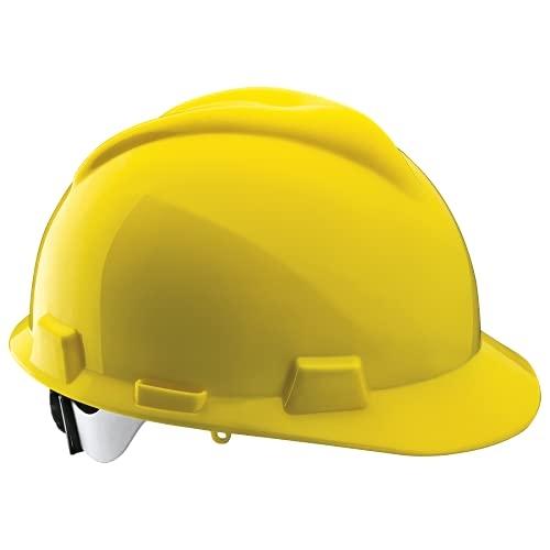 Casque en polyéthylène - trous pour écouteurs - molette de réglage - attache menton - EN 397 - DPI II Cat._0