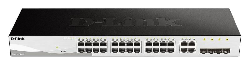 D-Link DGS-1210-28 - Commutateur réseau 1U noir, 24 ports RJ-45, capacité de 56 Gbit/s_0
