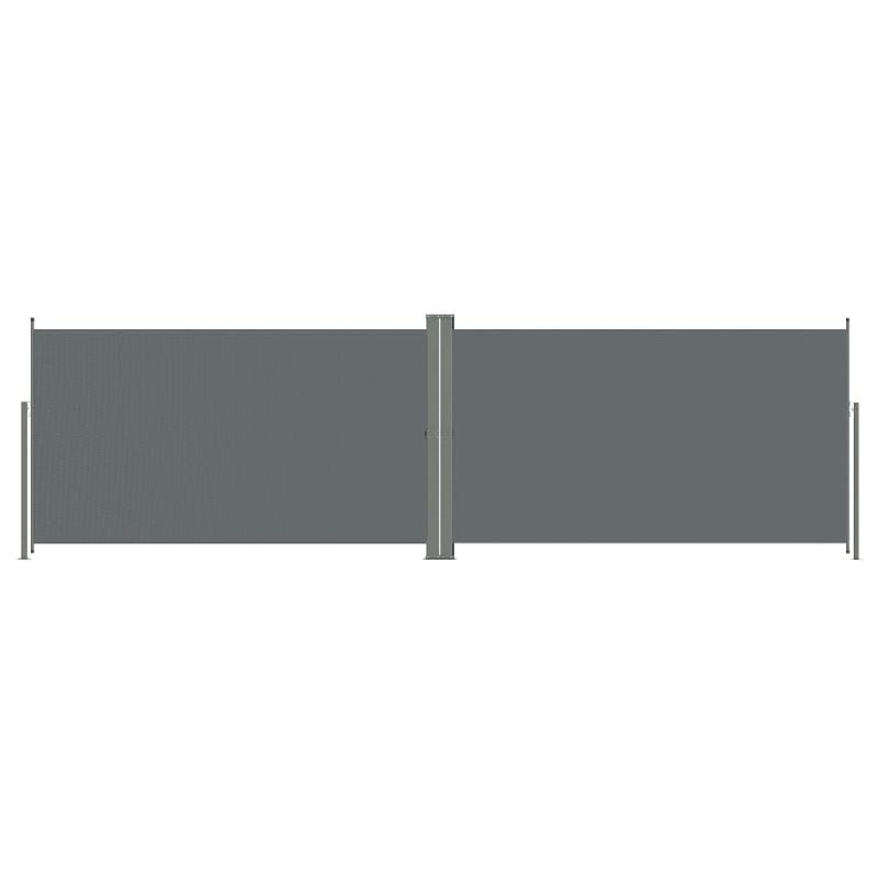 Auvent paravent brise-vue latéral rétractable - Protection visuelle pour jardin, terrasse, balcon - 160 x 600 cm - Anthracite - Modèle 02_0007116_0